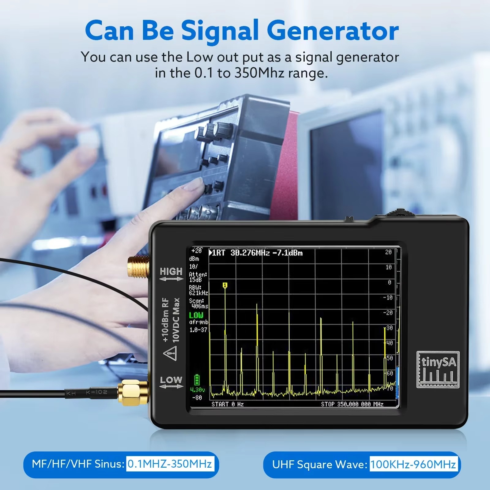 Signal Generator Spectrum Analyzer - Geliştirilmiş Tiny Spectrum Analizörü TinySA 2.8'