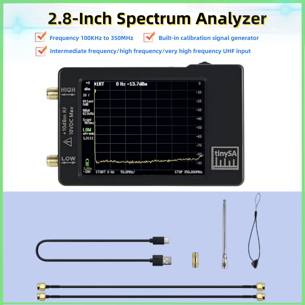 TinySA 100khz-960mhz Spektrum  - Signal Generator Spectrum Analyzer incelemesi ve fiyatı