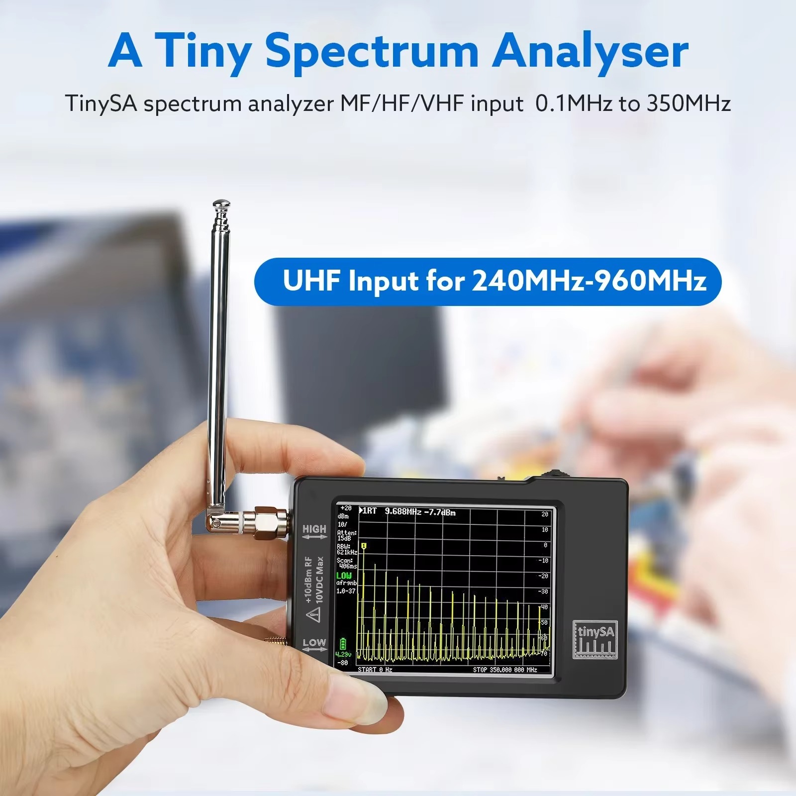 Geliştirilmiş Tiny Spectrum An - Signal Generator Spectrum Analyzer incelemesi ve fiyatı